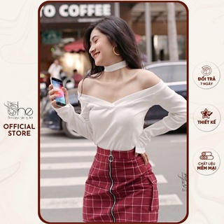 Chân váy caro dây kéo She, chân váy nữ cá tính năng động đi chơi | SCV79