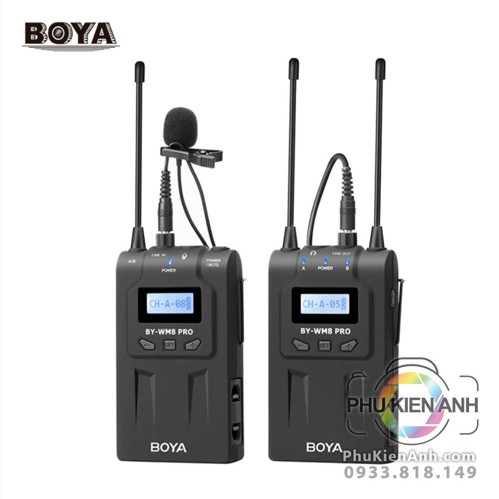 Boya BY-WM8 Pro-K1 micro Wireless UHF thu âm không dây wireless.