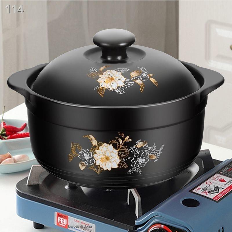Nồi hầm mới soong miệng rộng soong soong gốm sứ y tế soong khí gas gia dụngV
