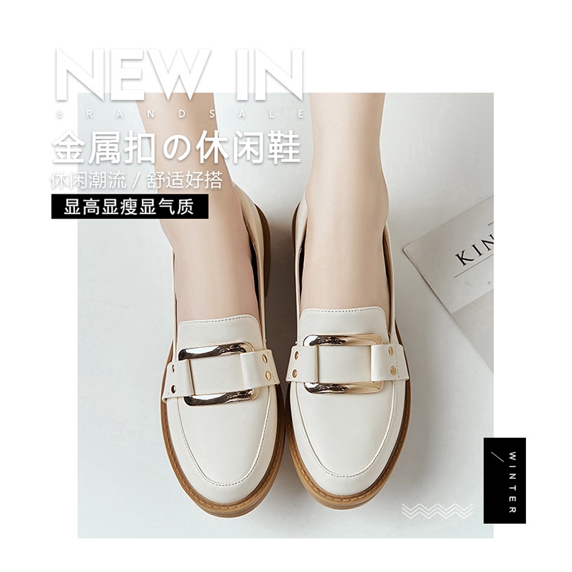 Giày da mũi tròn phong cách cổ điển sành điệu cho nữ | BigBuy360 - bigbuy360.vn