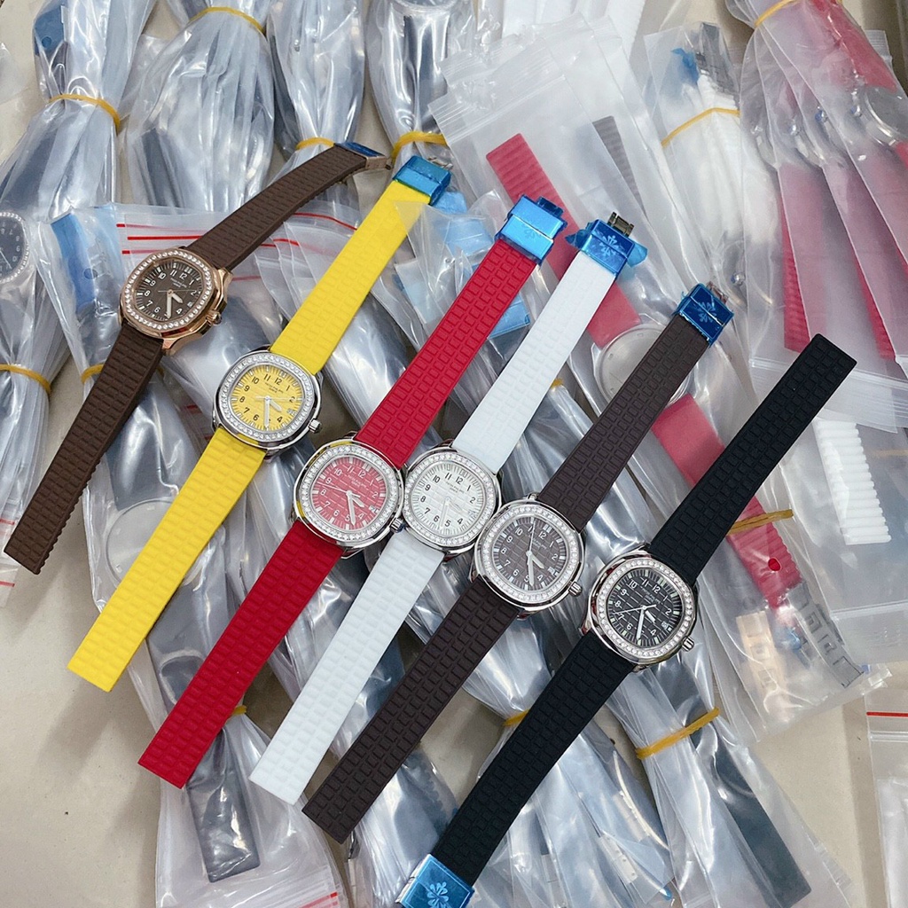 Đồng Hồ Nữ PatekPhilipe Aquanaut 5067A , Máy Pin , Dây Cao Su Màu Trắng , Size 35mm