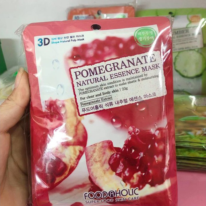 Mặt Nạ Hàn Quốc Dưỡng Da 3D Foodaholic Natural Essence Mask (23g) - Amora Skinlab | Thế Giới Skin Care