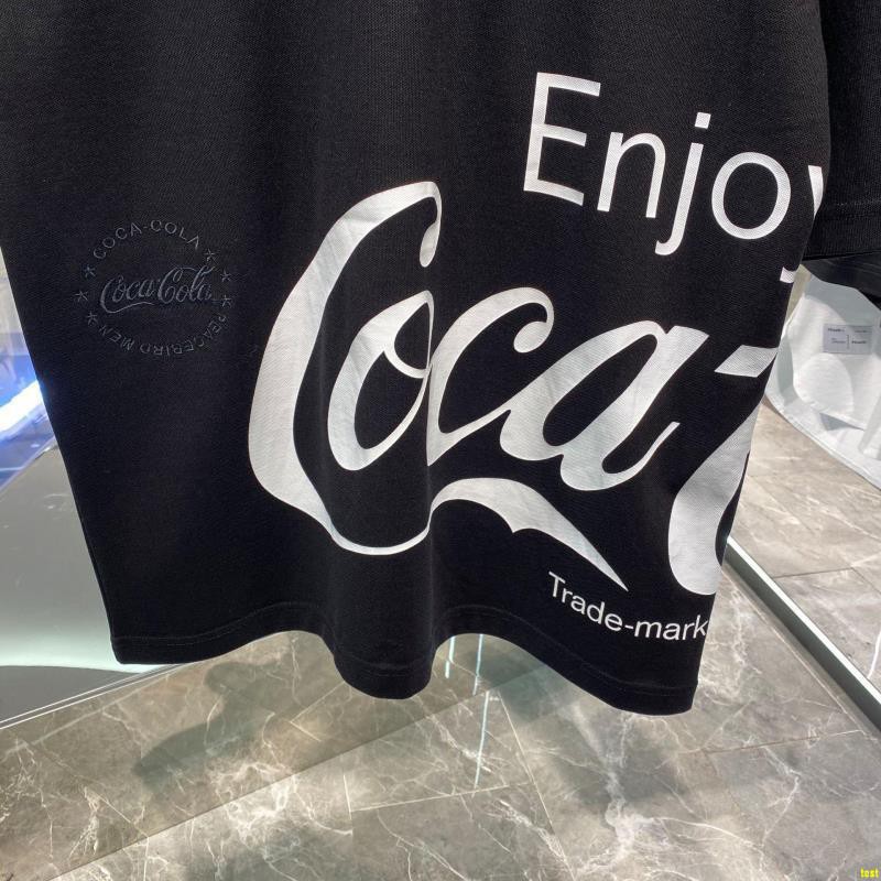 Coca Cola Áo Thun Tay Ngắn Dáng Rộng In Hình Lon Coca Kiểu Hồng Kông Thời Trang 2020 Cho Nam