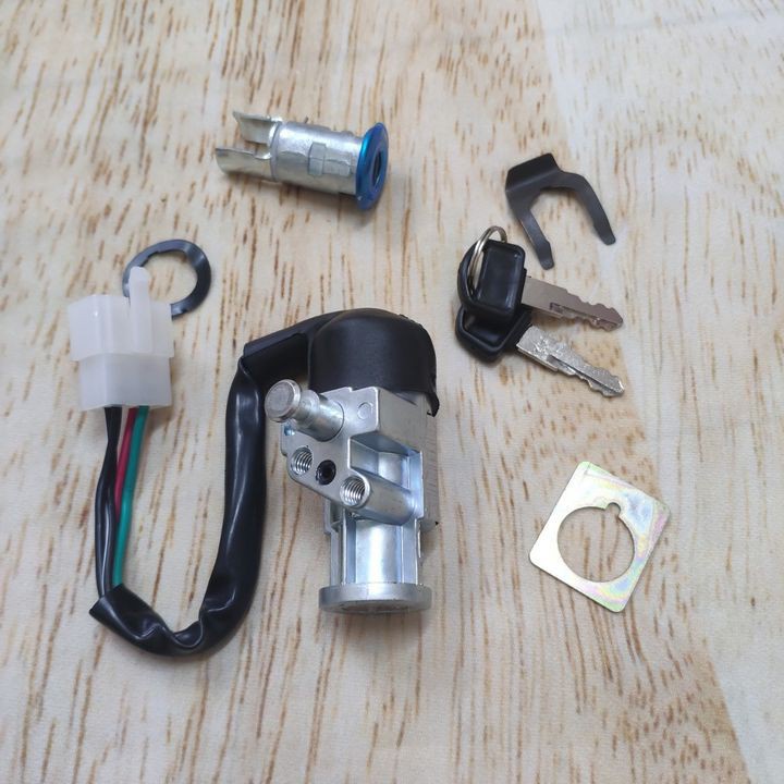 Ổ Khóa Xe Dream Wave 2 Cạnh Chuẩn Zin, Ổ Khóa Điện Và Khóa Cốp ( Kèm 2 Chìa Khóa ) Dùng Cho Dream Và Wave