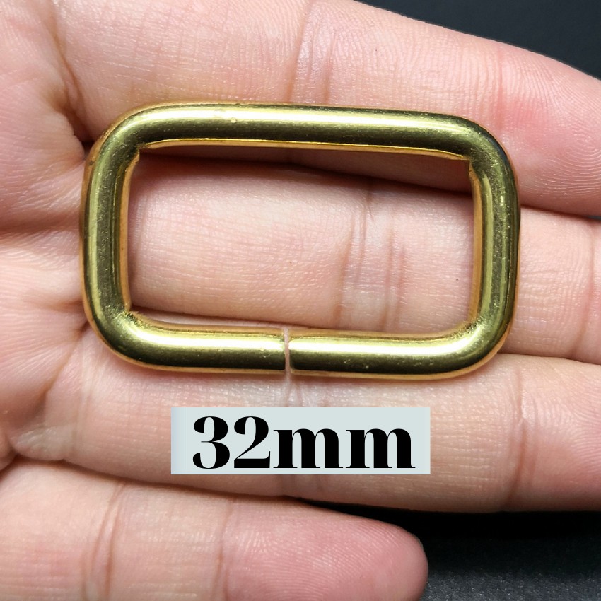 ️️️ Khoen Móc Khóa Cạnh Vuông - Đồng Nguyên Chất - Ring Phụ Kiện EDC - Độ dày 3 mm-  4 Size