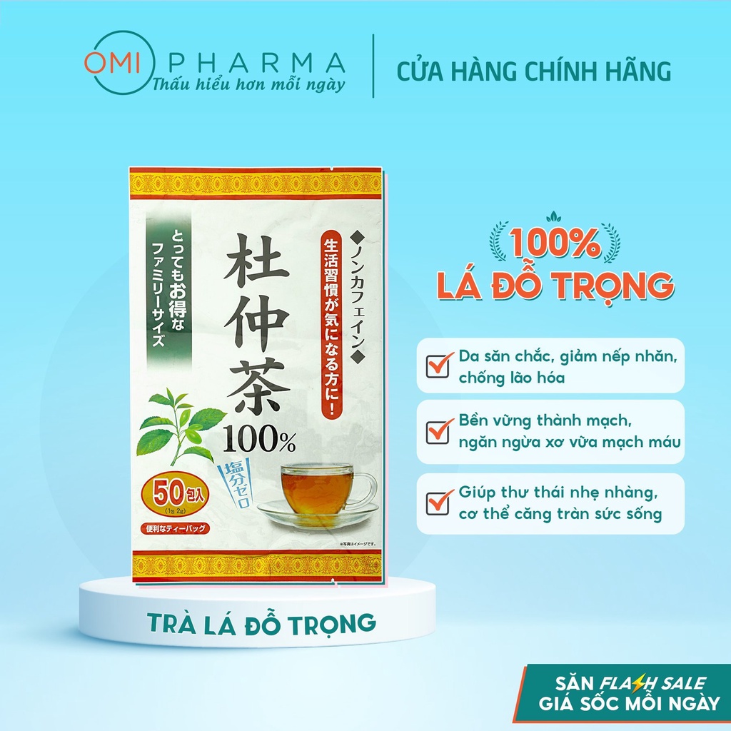 Trà Lá Đỗ Trọng Yuwa, Trà Nhật Bản Giảm Stress, Chống Lão Hóa, Tốt Cho Tim Mạch