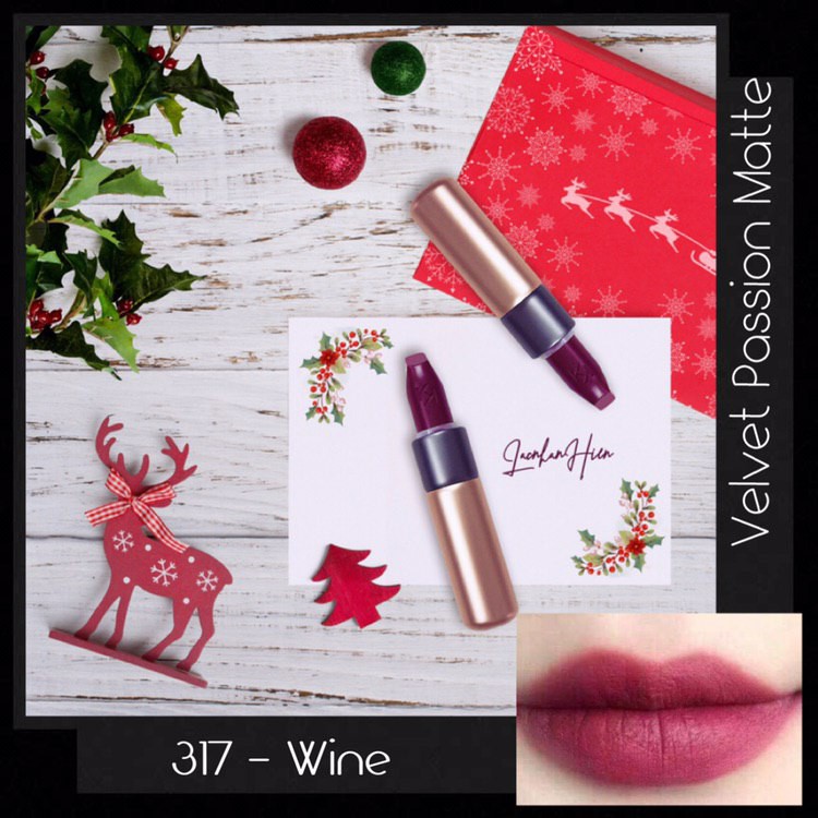 [Đỏ rượu 317] SON LÌ KIKO MILANO ❤ KIKO MILANO VELVET PASSION MATTE LIPSTICK WINE