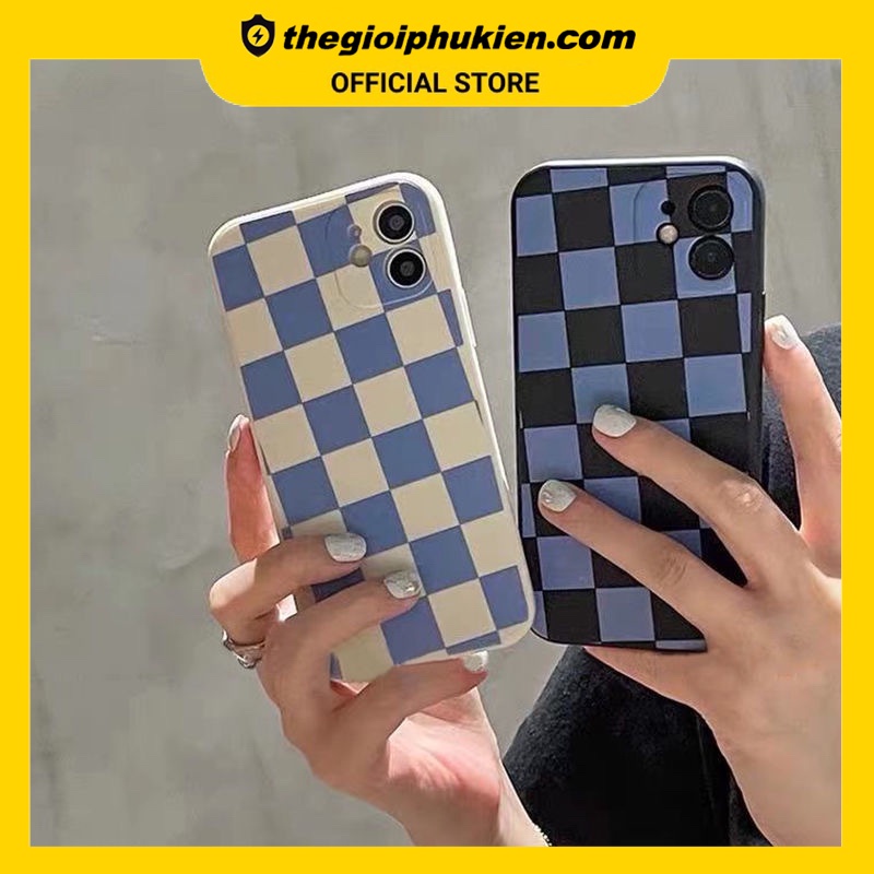Ốp điện thoại kẻ ô vuông cho iphone 6/6plus/6s/6splus/7/7plus/8/8plus/x/xs/xr/xsmax/11/12/13/pro/max/plus - E187
