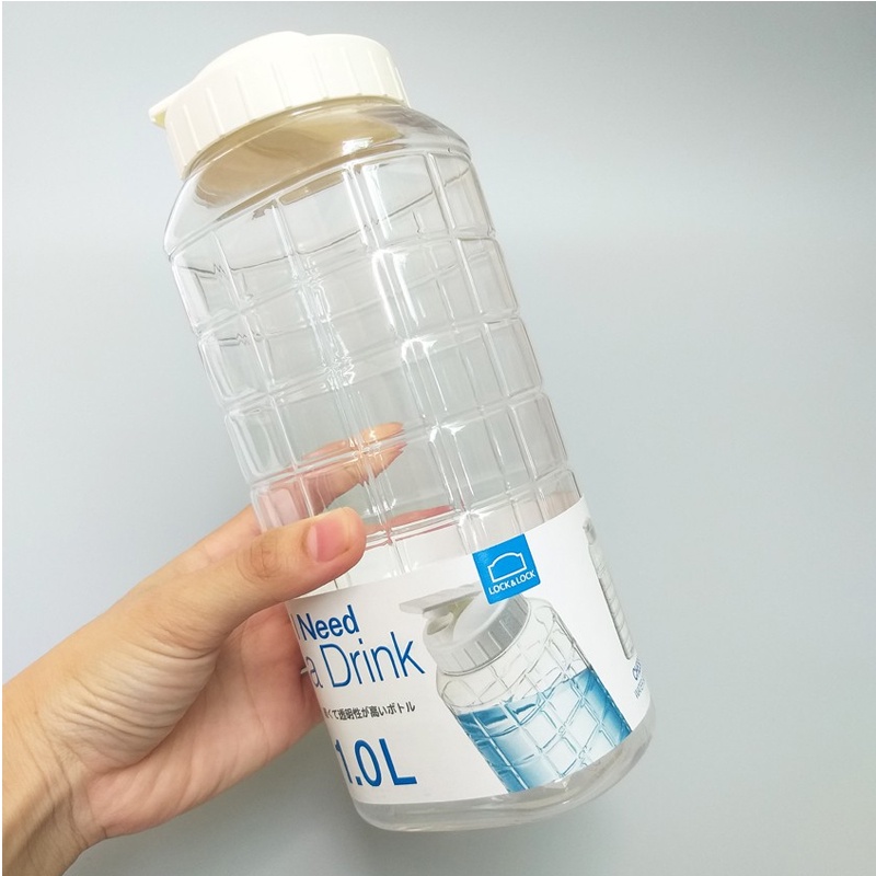 Bình Đựng Nước Lock&amp;Lock Chess Water Bottle HAP810 [1L] HAP812 [1.5L] Nắp Màu Trắng