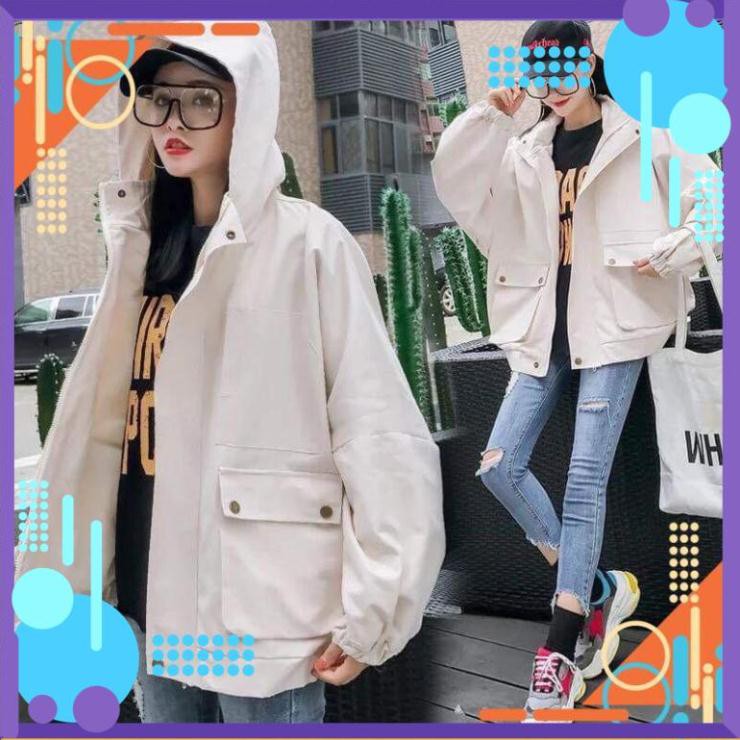 TẶNG QUÀ [Form Bao Đẹp] ÁO KHOÁC KAKI2 LỚP CÓ TÚI HỘP NÚT BẤM FORM RỘNG TẶNG NÓN BÔNG CÚC ĐẸP ..AF | BigBuy360 - bigbuy360.vn