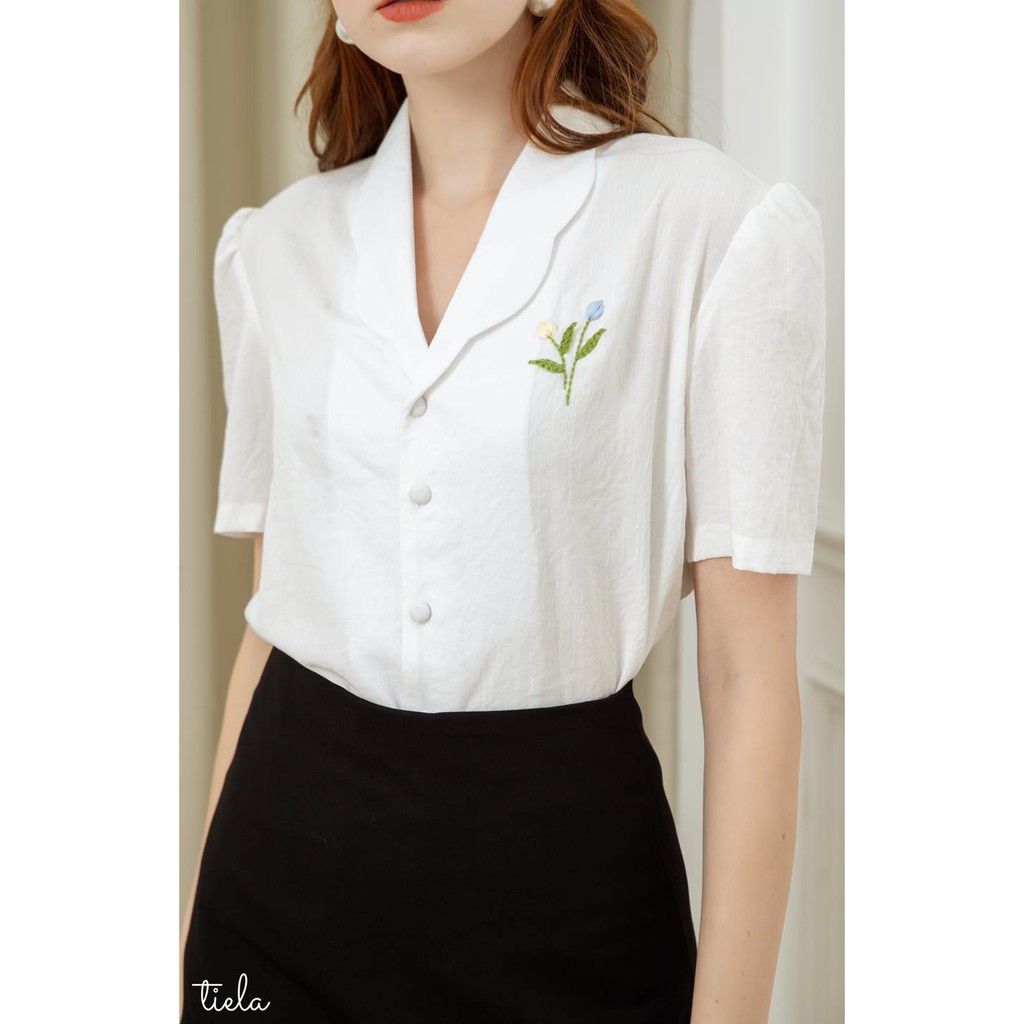 TIELA Áo sơ mi thêu hoa Tulip - Tulip Shirt