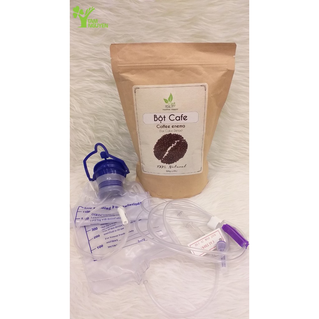 Bột cà phê nguyên chất Enema Viet Healthy 500 - Coffee enema- cafe enema-thụt tháo cà phê, thải độc đại tràng, gan