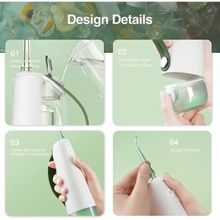 MÁY TĂM NƯỚC XIAOMI W3, VỆ SINH RĂNG MIỆNG (04 ĐẦU PHUN)/Máy tăm nước Xiaomi W10 4 đầu vòi, 5 chế độ