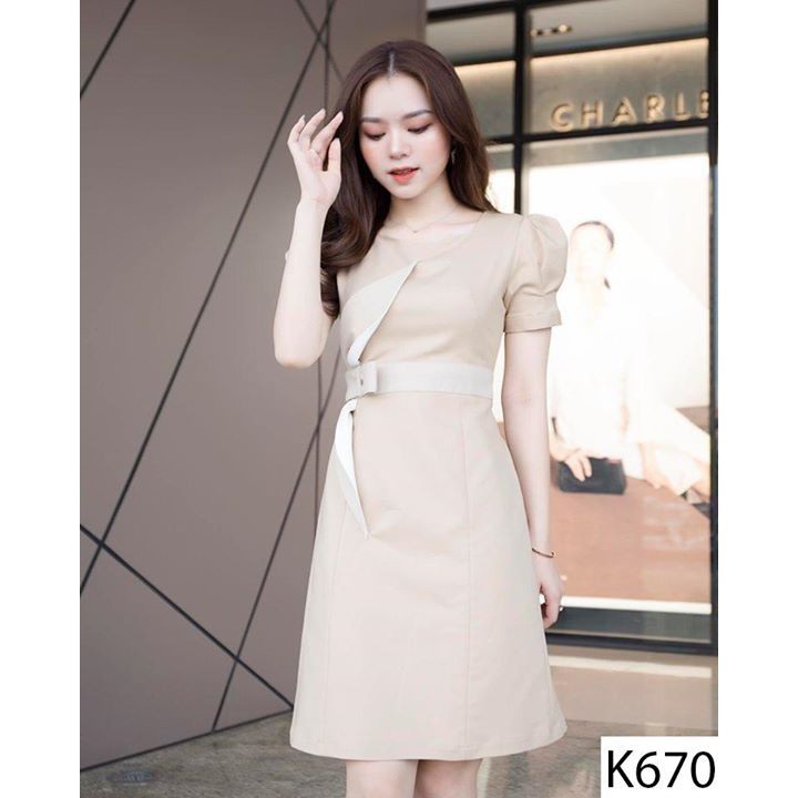 ĐẦM SUÔNG TAY BỒNG K670 - TIIN STORE (Hàng may thiết kế ,ảnh thật shop tự chụp)