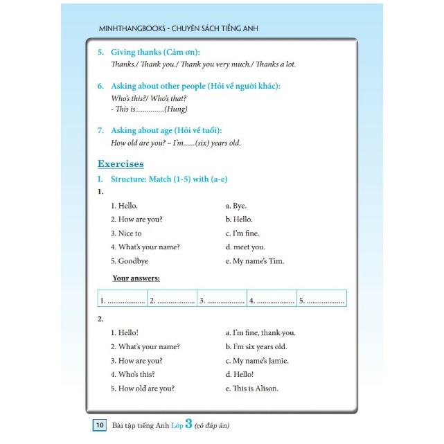 Sách - Bài tập tiếng Anh lớp 3