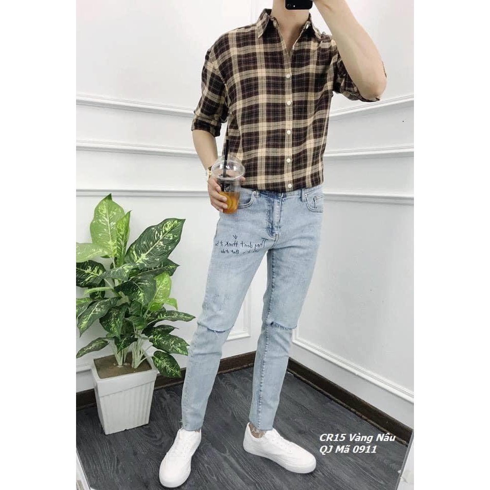 Quân jean nam cao cấp jean theo set bộ chuẩn đẹp vải dày co dãn from chuẩn như hình