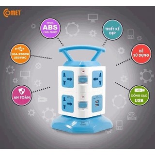 Ổ cắm điện kiểu tháp đa năng có cổng usb comet 6703