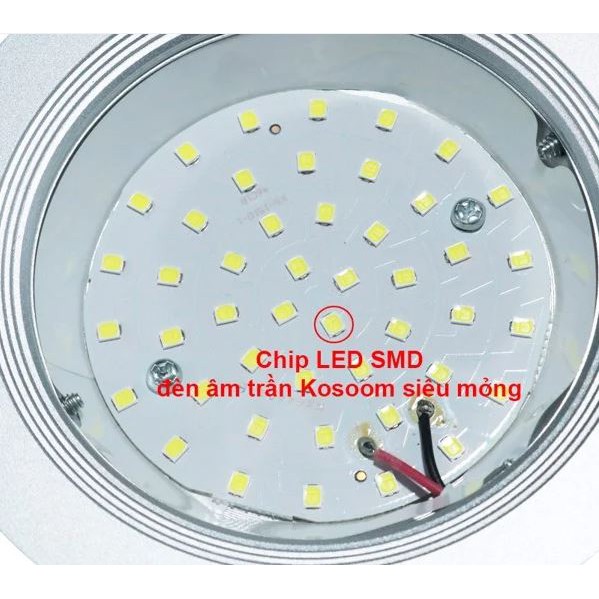 Đèn LED âm trần Siêu mỏng 8W - 12W viền trắng Kosoom
