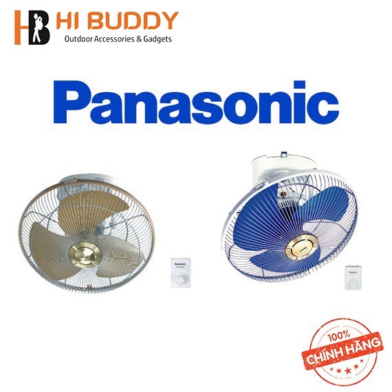 Quạt Đảo Trần Cycle Fan PANASONIC F-409QB - Màu Xanh/ F-409QGO - Màu Vàng Với Khả Năng Xoay 360 Độ Dễ Dàng - HIBUDDY