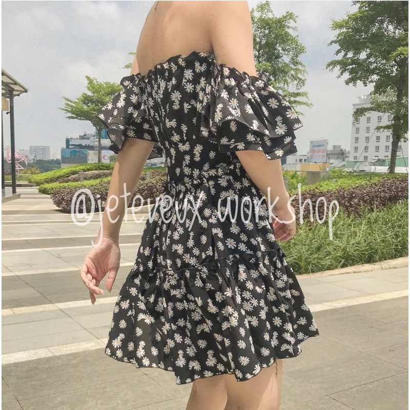 váy bẹt vai đen | BigBuy360 - bigbuy360.vn