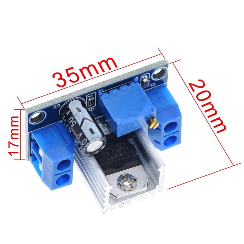 LM317 Bộ điều chỉnh tuyến tính DC có thể điều chỉnh DC-DC 4,5 ~ 40V đến 1,2 ~ 37V Mô-đun nguồn bước xuống