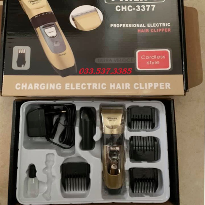 Tông đơ cắt  tóc điện, tông đơ cắt tóc trẻ em CHC 3377 nhỏ gọn công suất 2W