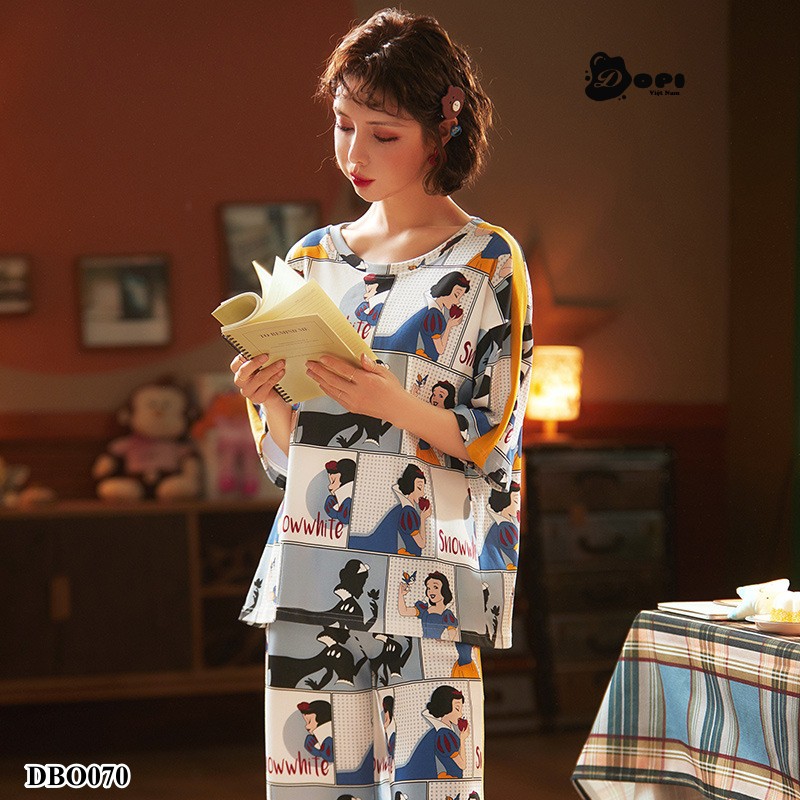 (NEW70) Đồ bộ mặc nhà nữ mùa hè tay lửng CHUNKEER