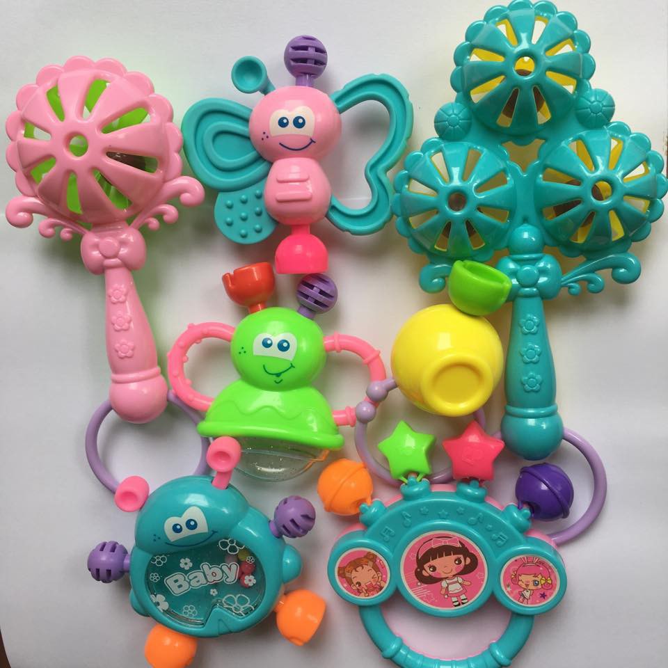 Đồ chơi cho trẻ sơ sinh và trẻ nhỏ,BỘ XÚC XẮC 7 MÓN CHO BÉ Hàng Loại 1