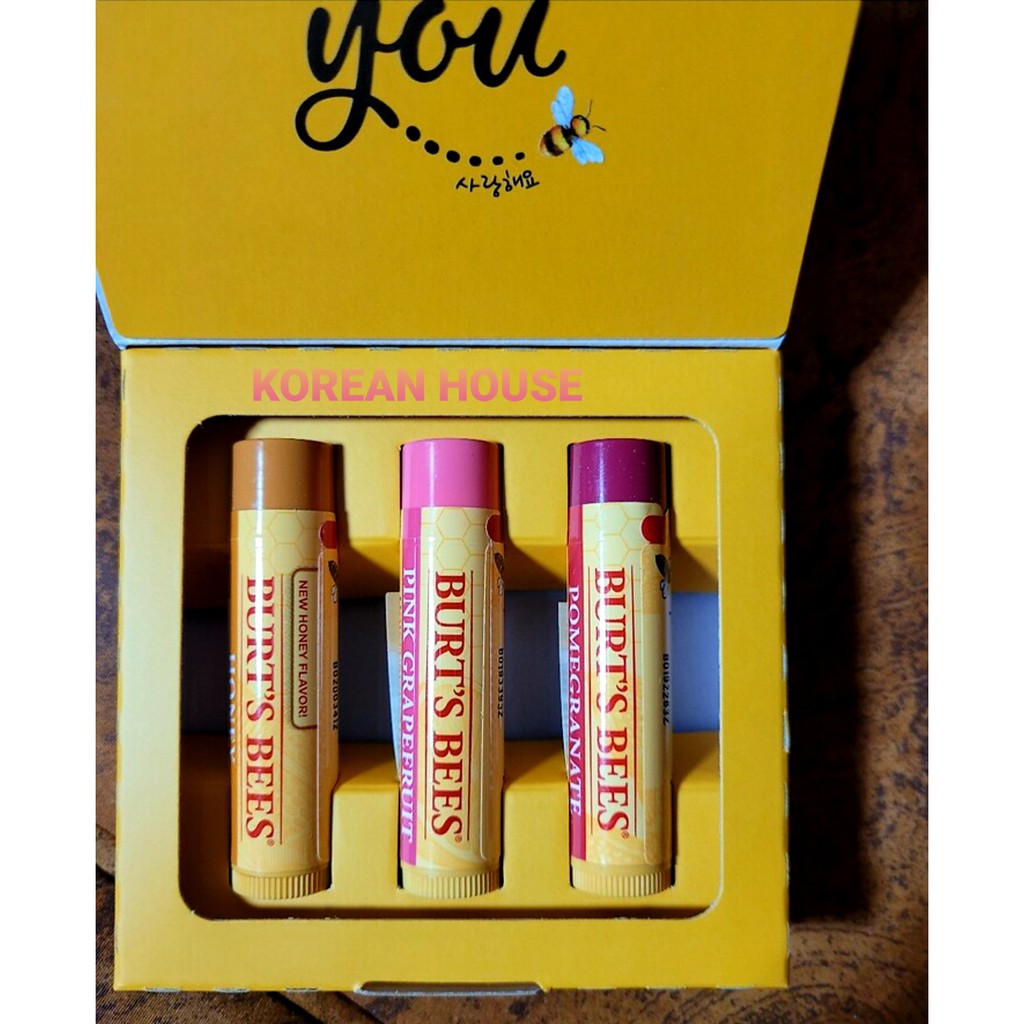 (Chính hãng) SET SON DƯỠNG SÁP ONG PHIÊN BẢN ĐẶC BIỆT BURT'S BEES_LOVE YOU_Siêu xinh