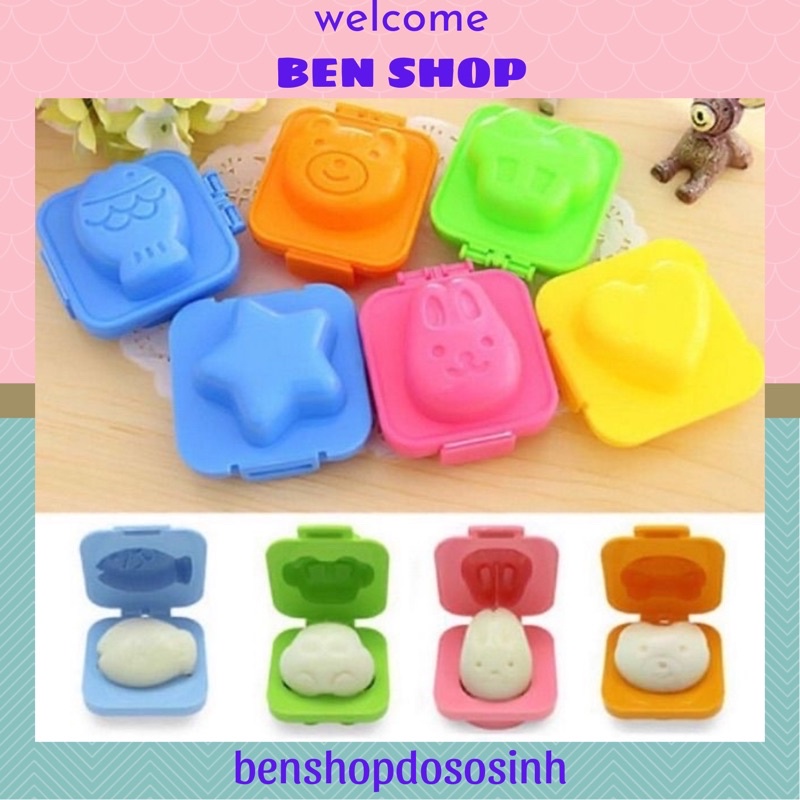 Bộ 6 khuôn ép / khuôn làm cơm Bento kiểu Nhật cho bé