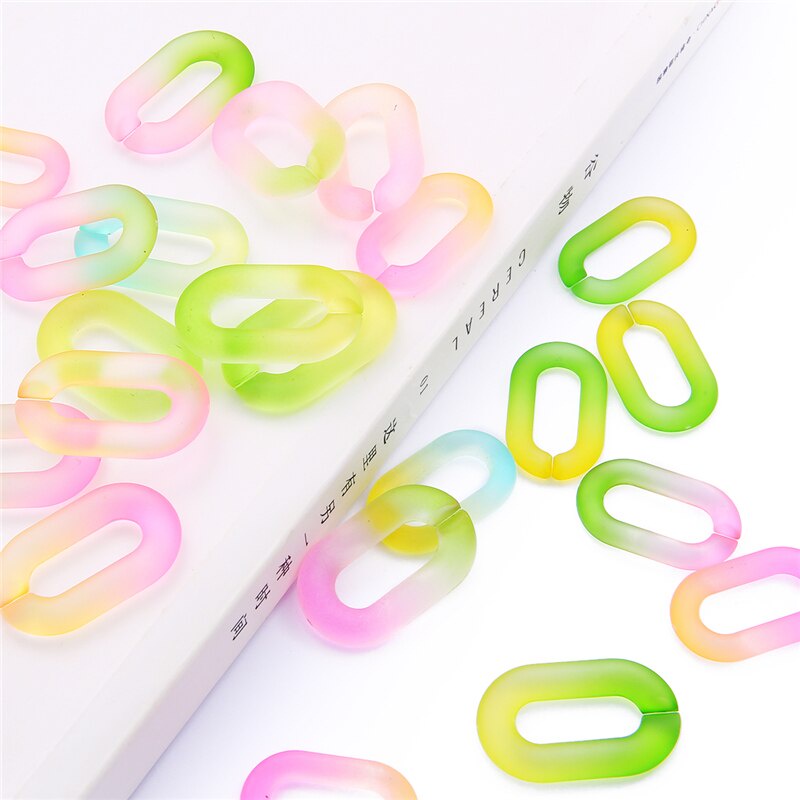 Set 10 Dây Xích Mở Bằng Acrylic Trong Suốt Dùng Làm Đồ Trang Sức Diy