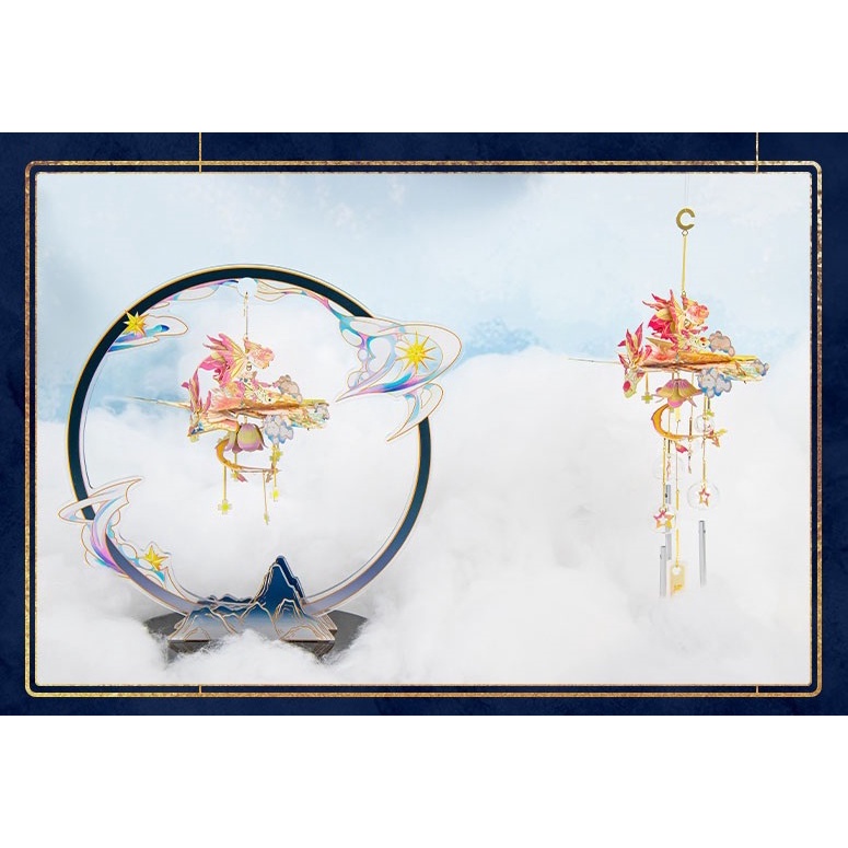 Mô Hình Lắp Ráp 3d Seri Chuông Gió May Mắn