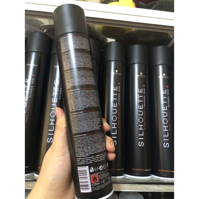 Gôm xịt tóc nam tạo kiểu tóc SILHOUETTE 420ML giữ nếp bóng mượt cao cấp