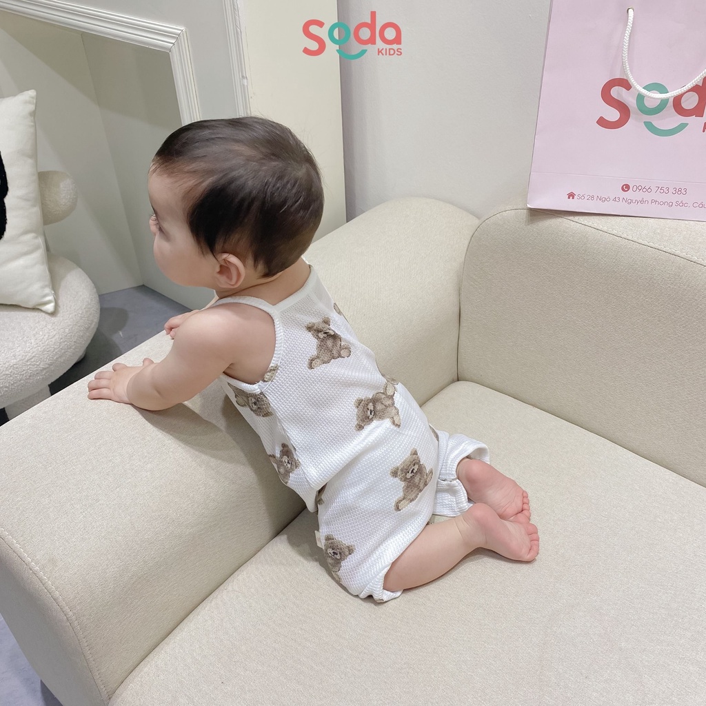 Body dây cho bé SODA KIDS chất liệu waffle-cotton thiết kế 2 dây họa tiết