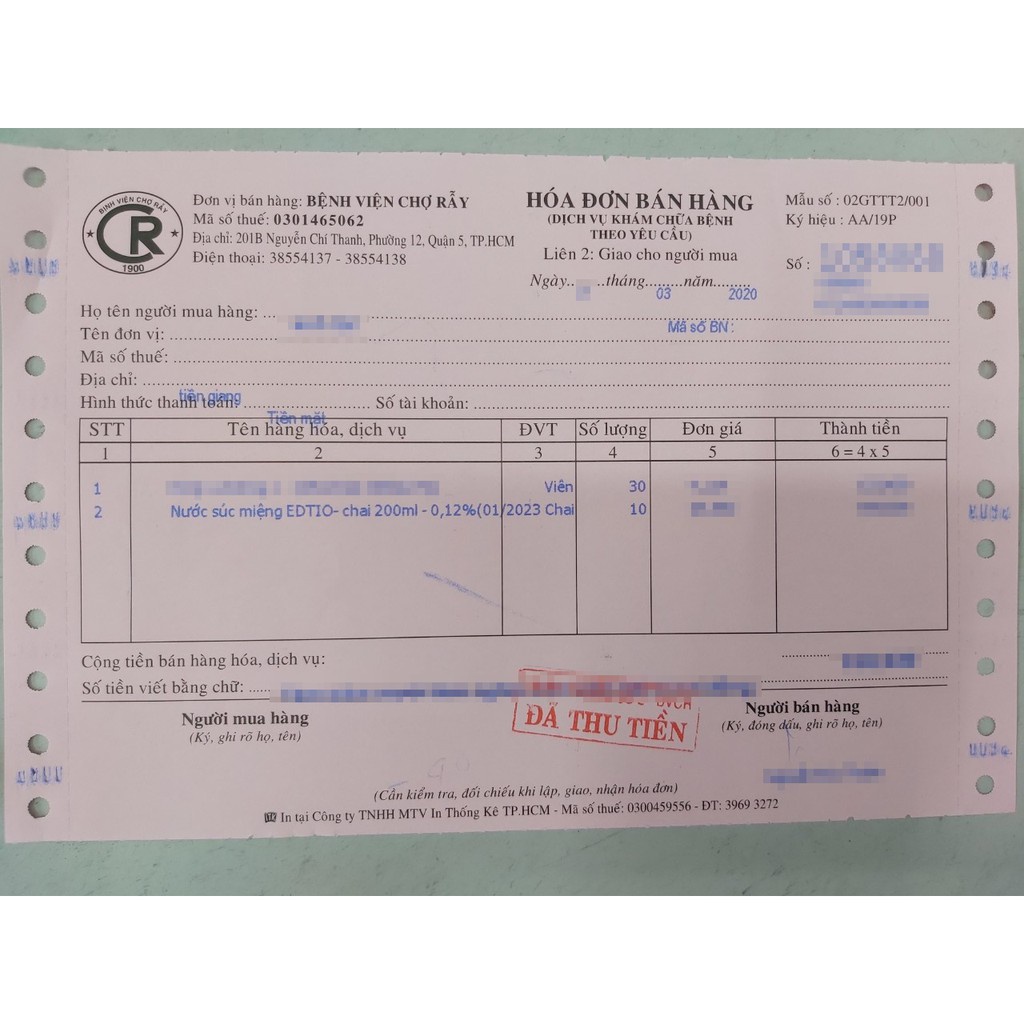 EDTIO nước súc miệng 200ml sử dụng tại Bv Chợ Rẫy