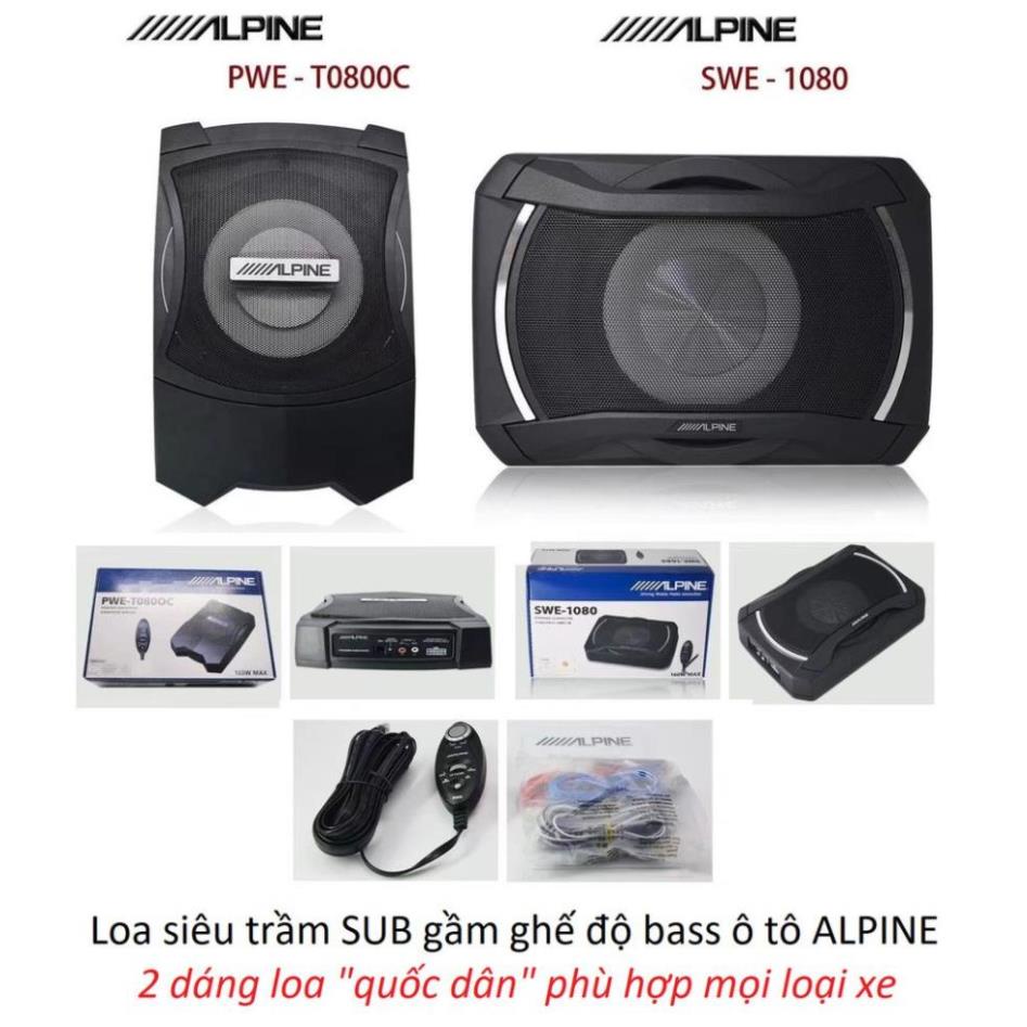 Loa siêu trầm ALPINE PWE-T080OC SWE-1080 súp gầm sub bass gầm ghế ô tô - Giá tốt nhất