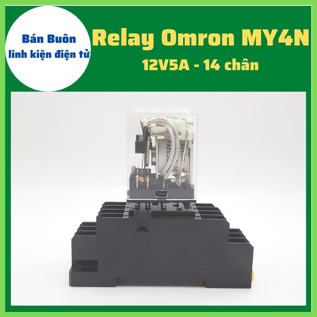 Relay omron 12V 14 chân, Relay trung gian, relay 12V 5a14 chân, relay 12vdc [HÀNG XỊN]