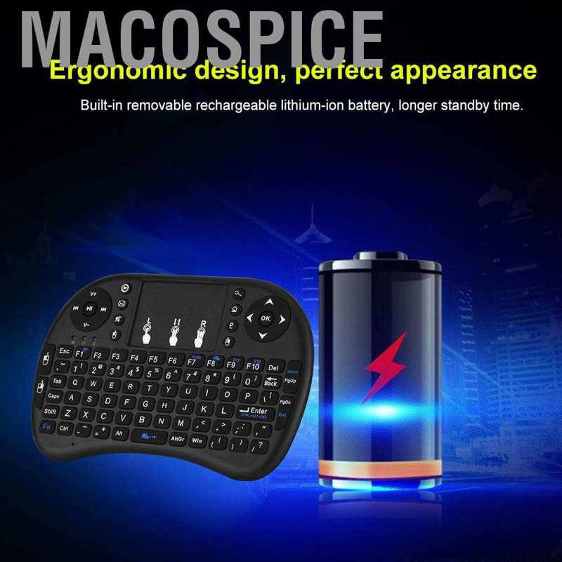Macospice Multifunctional 2.4G Mini Wireless Fly Air Mouse Touchpad Keyboard