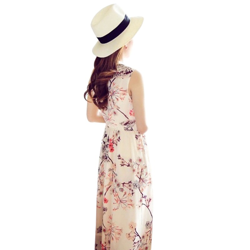 [Baywellfashion]Đầm sát nách cổ tròn hoạ tiết hoa phong cách Bohomian | BigBuy360 - bigbuy360.vn