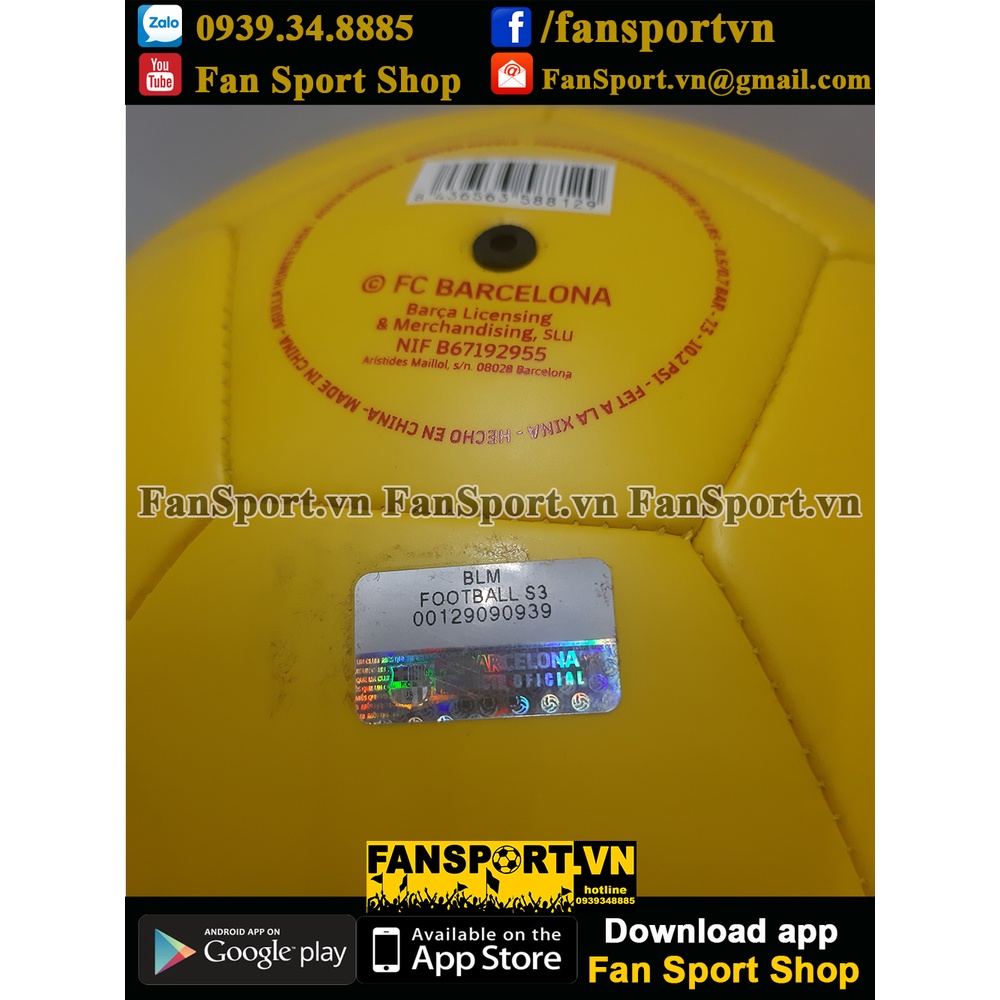 Trái bóng Ball Barcelona 2019 2020 2021 four shirt yellow official size 5