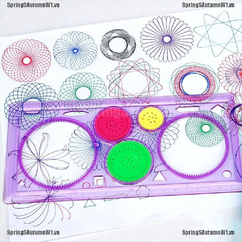 [Spring] 1 Pcs Spirograph Geometric Ruler Drafting Tools Stationery Drawing Toys Set [VN]