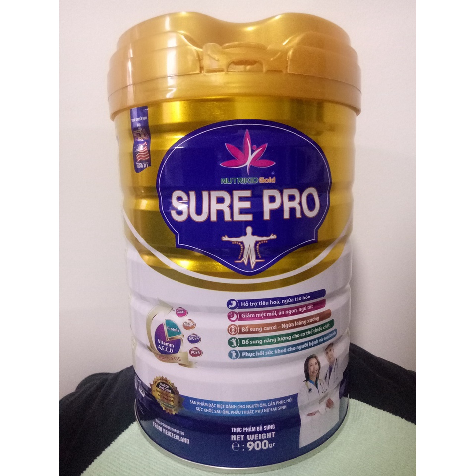 Sữa phục hồi sức khỏe cao cấp Nutrikidgold Sure Pro 900g - PHỤC HỒI SỨC KHỎE CHO NGƯỜI BỆNH VÀ SAU BỆNH