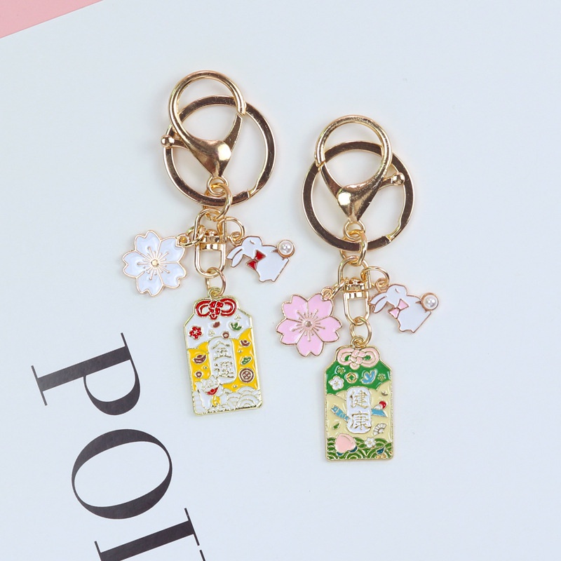 Móc khóa hình thỏ phong cách retro Nhật Bản 30