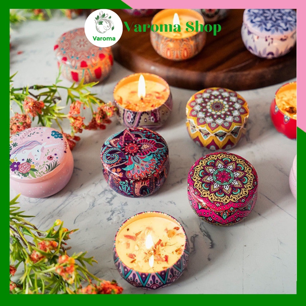 Nến thơm hoa khô tinh dầu thiên nhiên hủ thiếc khử mùi thư giãn trang trí Better Life