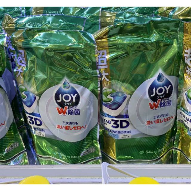 Gel rửa chén 3D JOY dùng cho các loại máy rửa bát P&G Nhật Bản  túi 38, 54 viên