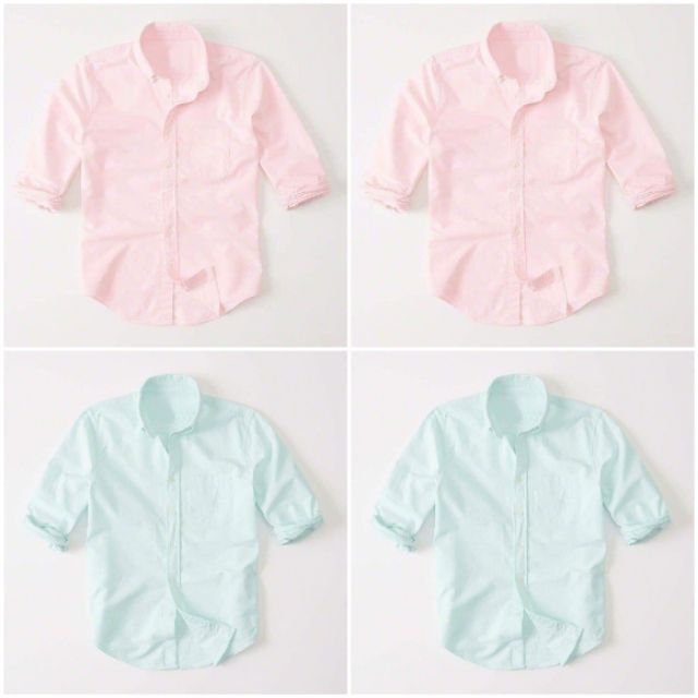 26-40kg _ÁO SƠ MI DÀI TAY TRƠN KHÔNG HỌA TIẾT MÀU XÁM, TRẮNG , HỒNG CHO BÉ TRAI