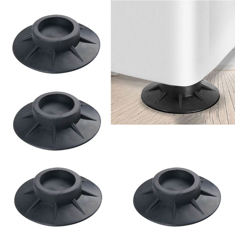 Bộ 4 Miếng Đệm Chân Máy Giặt Màu Đen Chống Trượt Chống Sốc Tiện Dụng