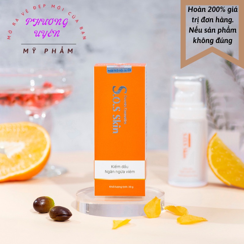 Cao mụn S.O.S 30g ⚡ CHÍNH HÃNG ⚡ Cao cấp cứu SOS Skin giúp làm mờ nếp nhăn, ngăn ngừa mụn, viêm, kiềm dầu.