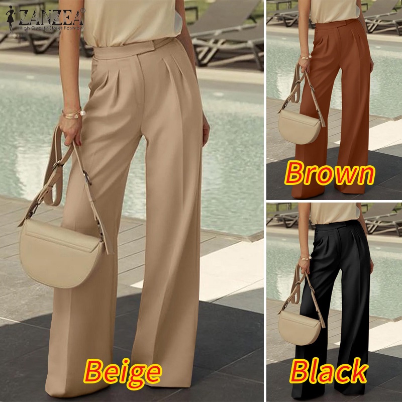 Quần dài ZANZEA ống rộng thời trang nữ tính