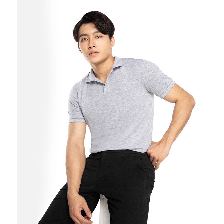 Áo thun nam POLO PL02 trơn vải cá sấu Cotton tay ngắn basic _ phong cách lịch lãm,công sở